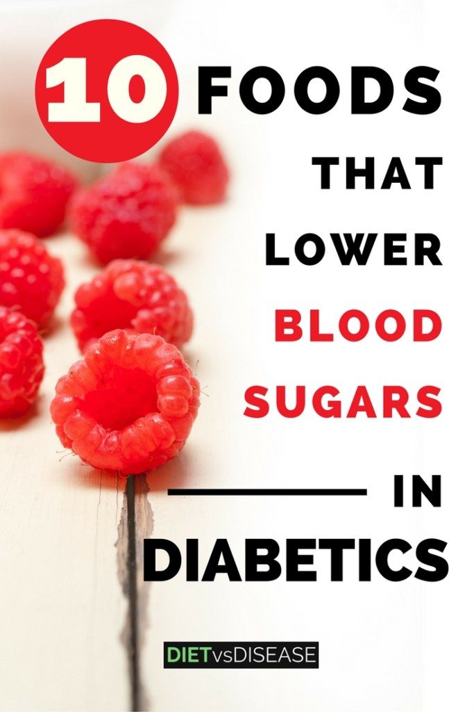 This articles looks at 10 of the best foods and supplements to lower blood sugars in diabetics, based on current research. Learn more here: https://www.dietvsdisease.org/foods-lower-blood-sugars-diabetics/