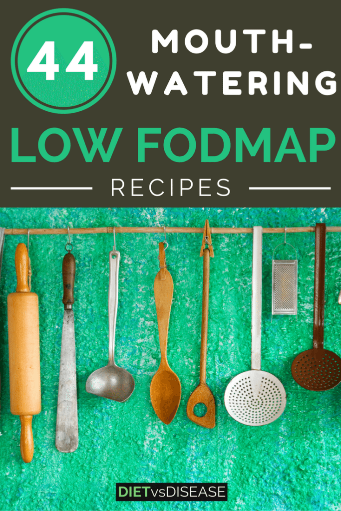 This is a round-up of 44 delicious low FODMAP recipes for IBS. Recipes are categorised under breakfast, lunch, dinner, snacks and desserts.