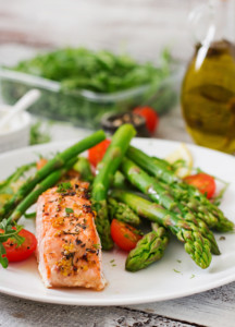 Salmon with asparagus