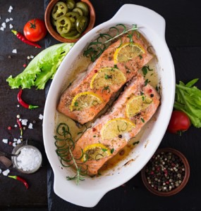 Cook Oven-baked salmon