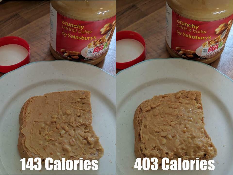 peanut butter calories