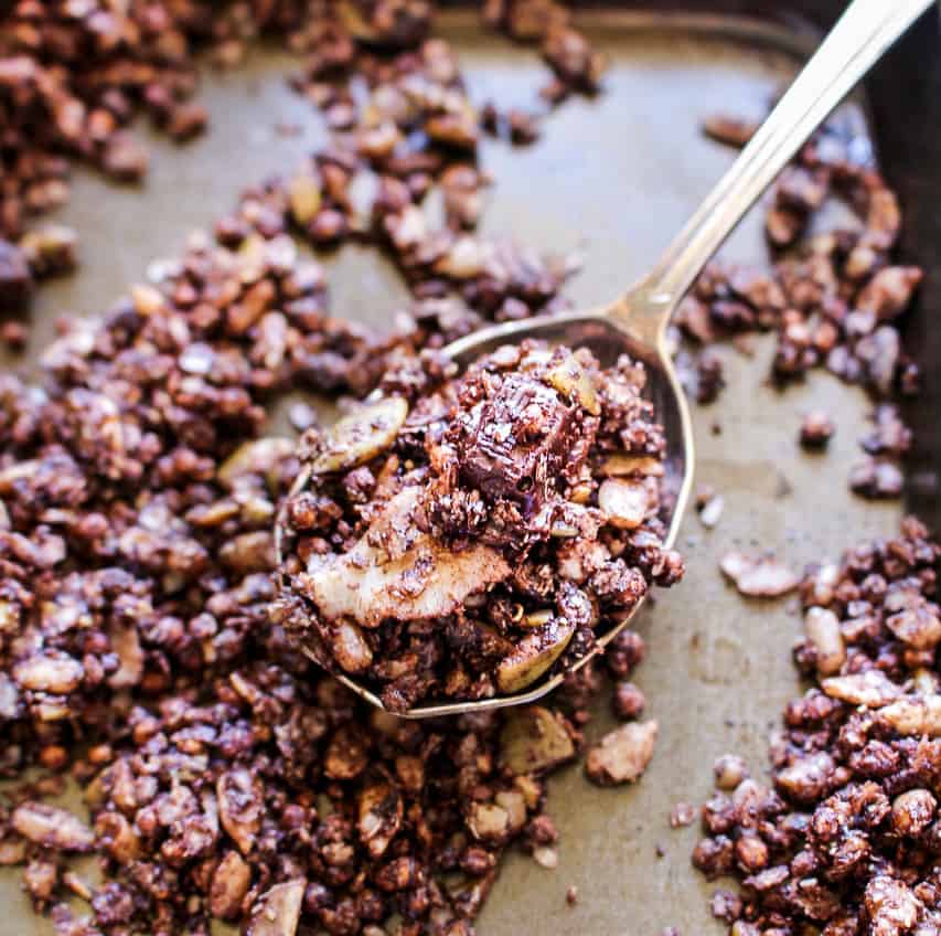 Dark chocolate granola