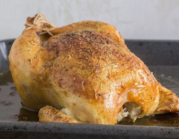 Orange Rosemary Roast Chicken 