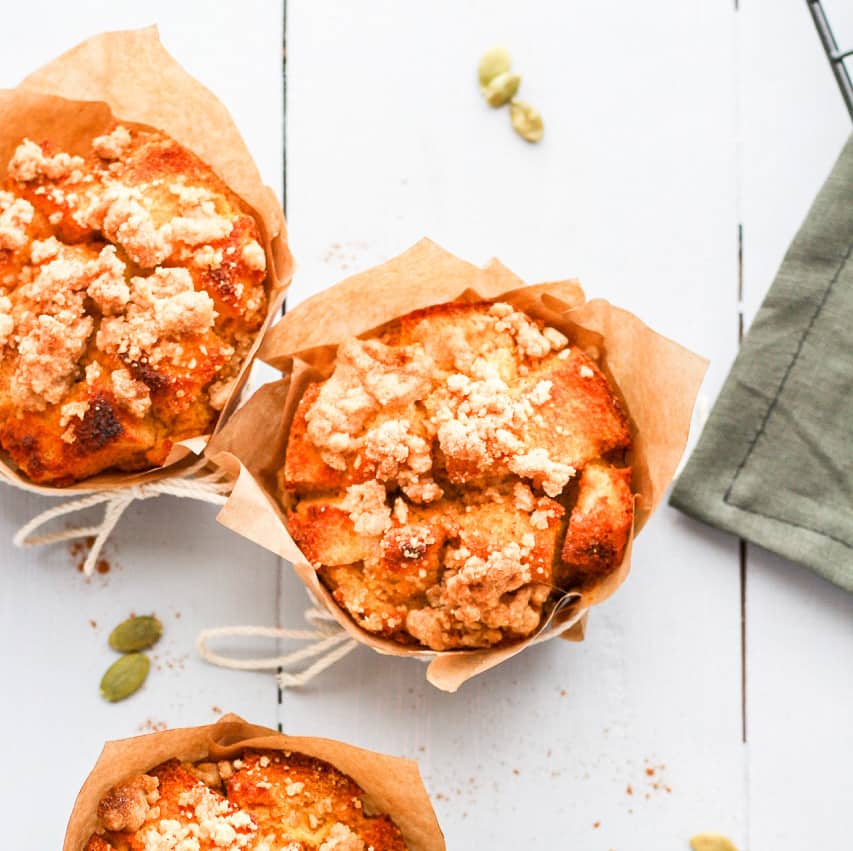 Pumpkin spiced French toast muffins