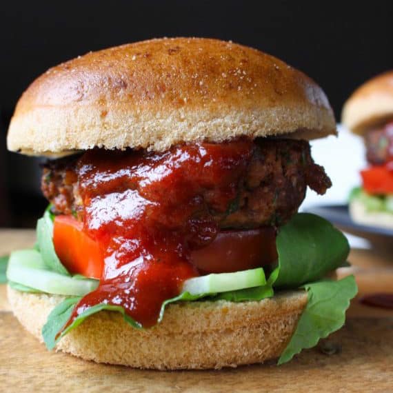 Beef Burgers with BBQ Sauce