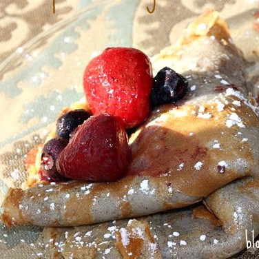 Buckwheat Crepes & Berry Bruschetta