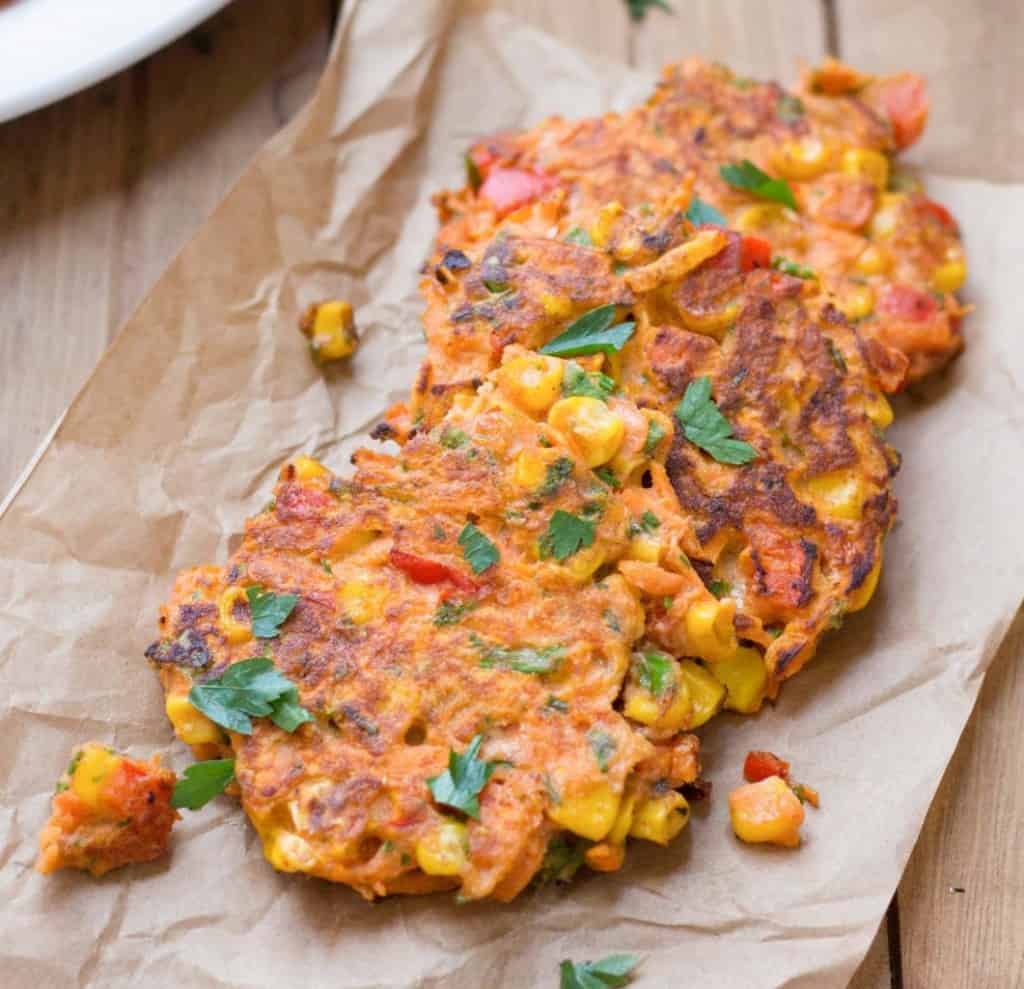 Carrot & Corn Fritters