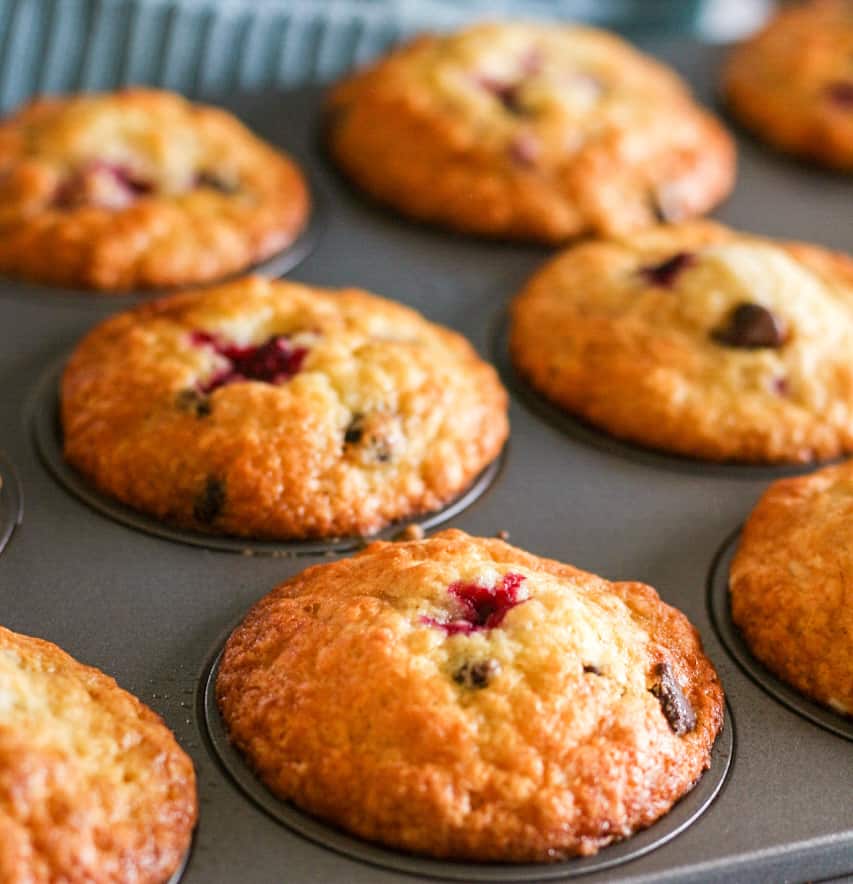 Dark Chocolate and raspberry muffins 