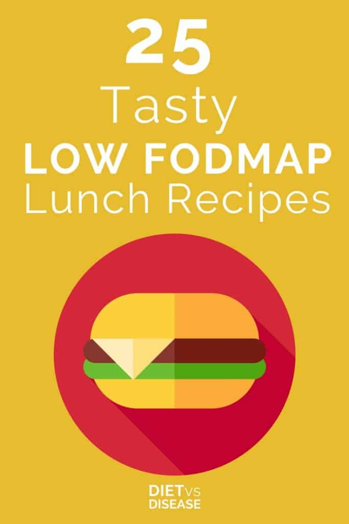 Pin of 25 Tasty Low FODMAP Lunch Recipes For IBS