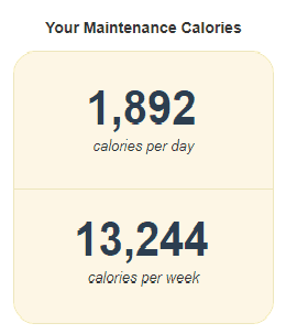 calorie calculation tdee example