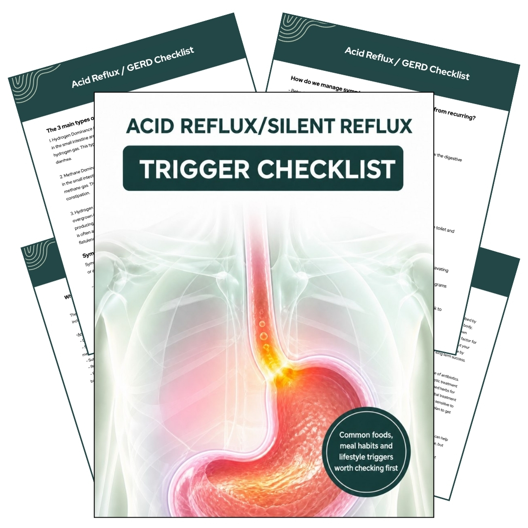 Acid Reflux and Silent Reflux Trigger Checklist free guide mockup